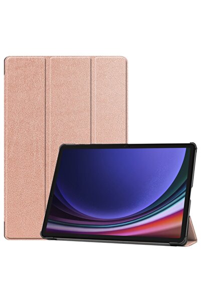 Madviun Husă pentru Samsung Galaxy Tab S9 Plus/S9 FE Plus, FoldPro, J67, Microfibră, Auriu roz