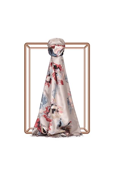 ipekevi Silver Silk Shawl 05804