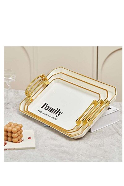 Generic Serving Tray Set of 3 pcs Serving Tray Snack Tray