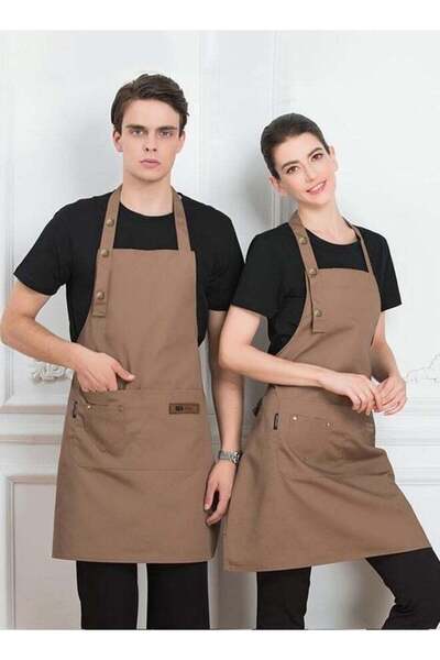 Generic HomarKet Chef Apron for Women Men , Adjustable Kitchen Chef Apron,BBQ Restaurant Apron with 2 Pocke