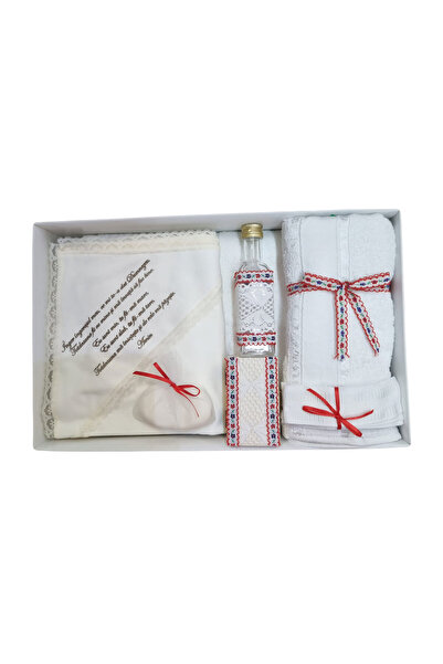 fantasialand Set tradițional pentru botez, 7 piese, alb