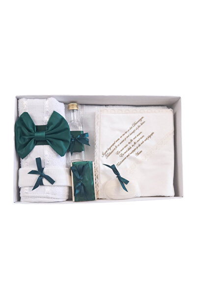 fantasialand Set botez, 7 piese, culoare verde