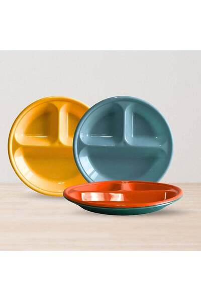 Generic Feelings Feelings Plastic Partition Plate 4Pcs Set (22Cm) | Durable & Bpa Free