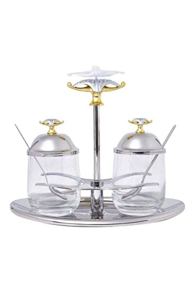 Generic Malaika Double Jam Dish Gold Standard Silver/Gold/Clear