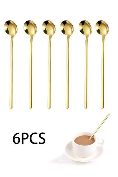 Generic 6 PCS Coffee Spoons Stainless Steel Small Round Spoon Stirring Spoons...