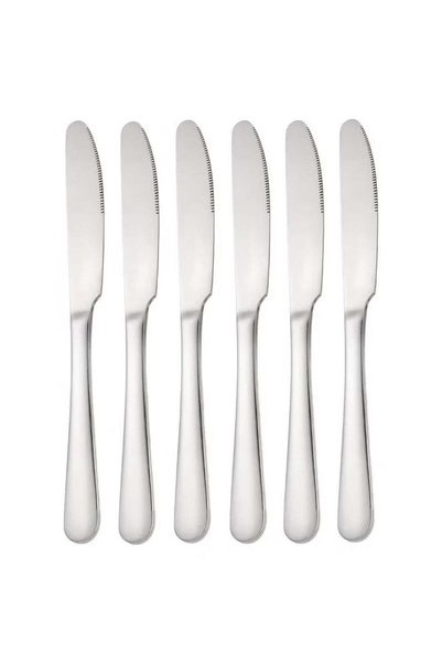 Generic 6-Piece Stainless Steel Dinner Knife Set – 20.4cm, Durable & Elegant ...