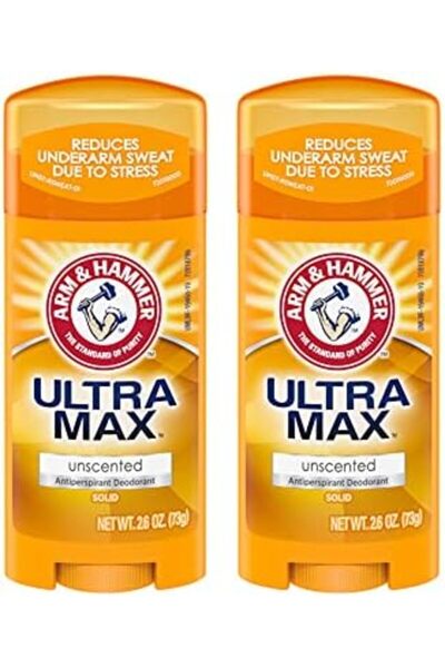 Arm&Hammer ARM & HAMMER ULTRAMAX Anti-Perspirant Deodorant Solid Unscented 2.60 oz (Pack of 2)