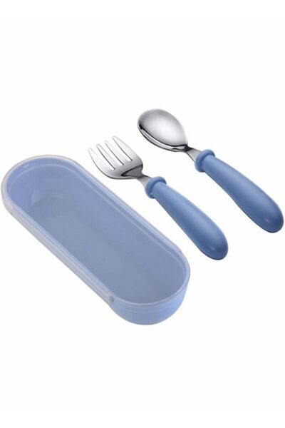 Generic Excefore 1 Sets Toddler Utensils latware, with Silicone Handle Kids Eating Utensils Fork Spoon Stai