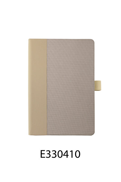 ORYX دفتر ملاحظات عصري للجنسين، مغلف بقماش، متين وأنيق، ذو ملمس ناعم، لون بيج