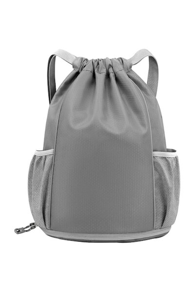 UIQ Waterproof Sports Backpack with Large Compartment, Unisex, Adjustable Straps, Gray