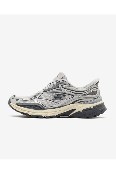 SKECHERS STAMINA SPORT Damskie szare sneakersy 150710 SIL