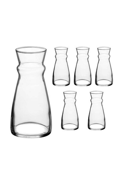 Generic Glass Pitcher - 300ml - 6 pack - Beverage Pitcher Carafe