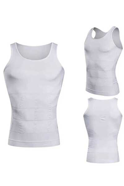 Fstyle Men's compression girdle to slim and tighten the abdominal area and hide gynecomastia in men, set of 3 pieces