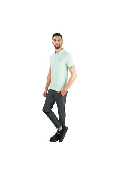 Giordano Men's Performance Polo: Classic Piqué, Tipped Collar, Embroidered Detail