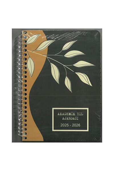 DEFFTER 15X21.5 Spiral Hard Cover Academic Year Agenda - Wheat Ears 2025-2026