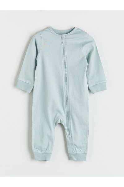LC Waikiki New Season Crew Neck Long Sleeve Baby Boy Combed Cotton Jumpsuit 3-Piece