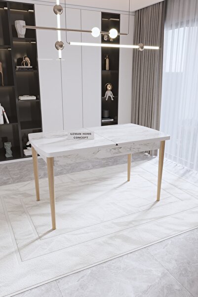 UZMHOME Asır Yemek Masası Mutfak Masa Takımı,Yemek Masası Açılabilir Masa 6 Sandalyeli