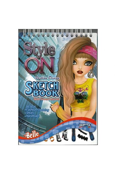 Gıpta Style on K9006 Fashion Design Notebook with Sticker 14X20 Sketch Book