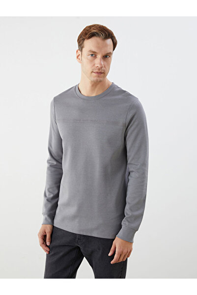 LC Waikiki Hanorac pentru bărbați cu imprimeu gri cu gât