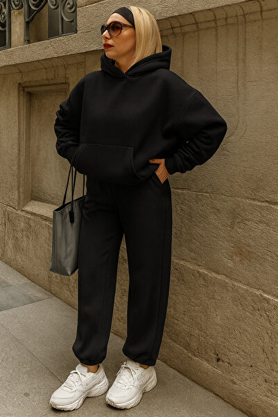 CLASSY.MODA Σετ αθλητική φόρμα "Γυναικεία Oversize – Άνετο φούτερ με κουκούλα...