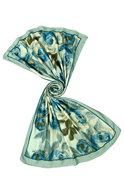 mim eşarp Vav İpek Bambu Kraş Pamuk Şal – Gül Desenli, Yumuşak ve Nefes Alabilen Şal