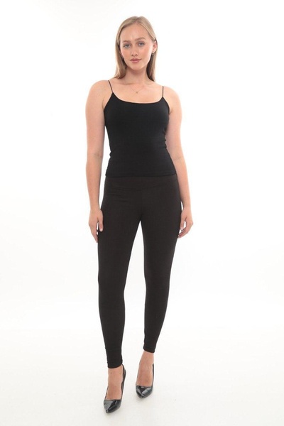 CEDAN Lycra 3-Piece Premium Women's Strap Undershirt Black Suitable for Daily Use