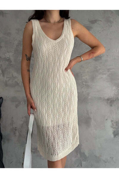 glztriko Strappy Knitwear Lined Dress Glz041