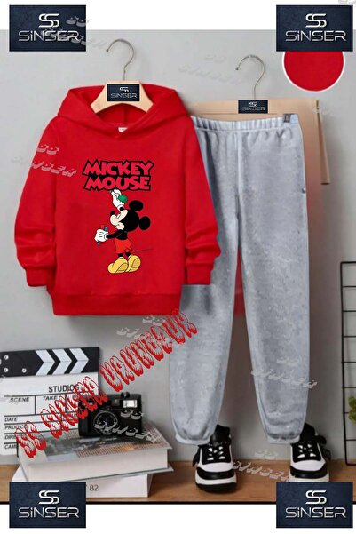 SS SİNSER Παιδικό Unisex Σετ Φόρμας με Κουκούλα και Ειδική Στάμπα "MICKEY DRA...