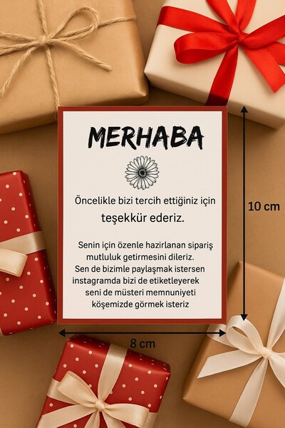 Emtory Home Teşekkür Kartı - 10 Adet Paketleme Not Kartı - 8x10 Kalın Kart - ...