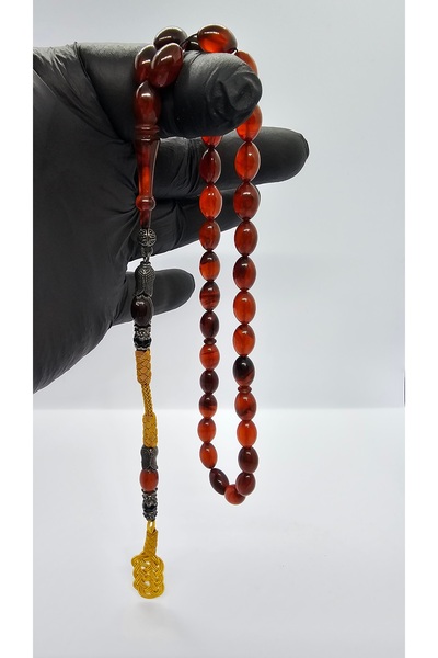 MERCAN-I ALA سبحة من العقيق الأصفر الشفاف ذات اللون الخاص من الذئب والنار وال...