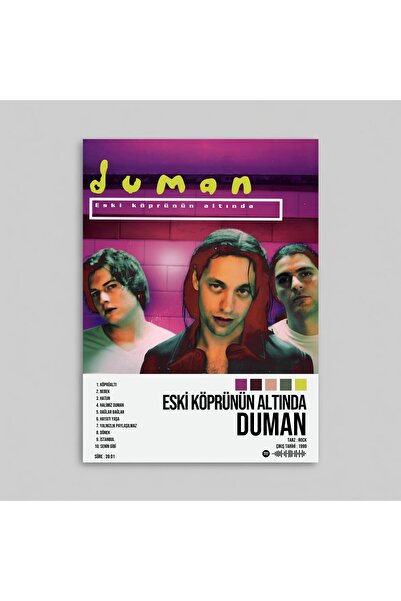 Orendart Duman - Eski Köprünün Altında Albüm Spotify Çerçevesiz Tasarım Poster
