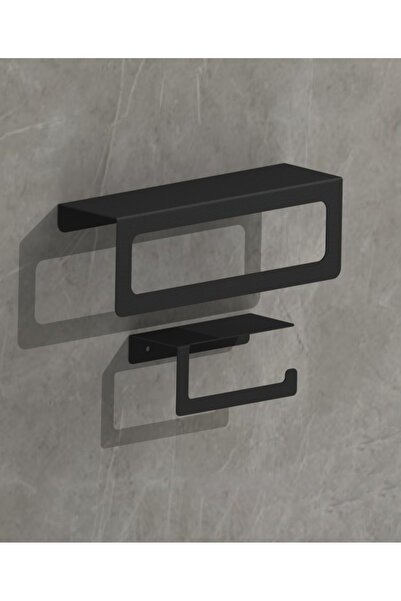 MUNOA DESING Suport pentru prosoape din metal și suport pentru hârtie igienică din metal, set de 2