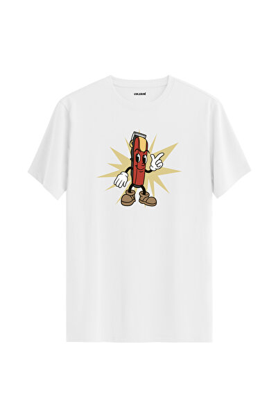 Colermi تي شيرت بشخصية ماكينة حلاقة الشعر الرجعية للحلاقين مصنوع من القطن الف...