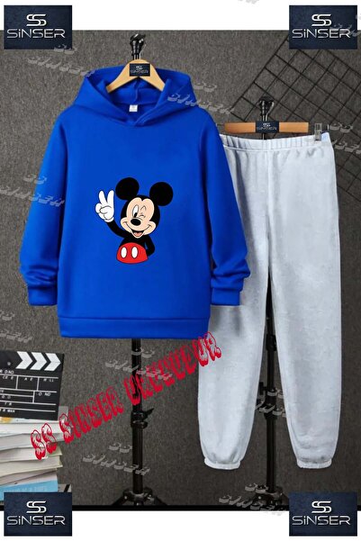 SS SİNSER Παιδικό Unisex Σετ Φόρμας με Κουκούλα "MICKEY ZFR ISRT" με Ειδική Σ...