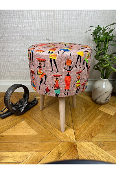 decosense Retro Gürgen Ahşap Puf Bench Tabure Koltuk