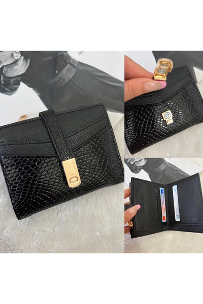 ZEYZEYBUTİK MİLA SİYAH RUGAN CÜZDAN