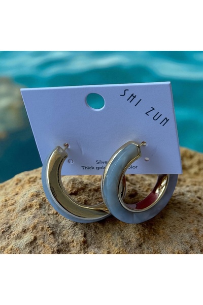 İNN JEWELLERY Steel Earrings Tarnish-Free Antiallergic Blue Color (2 Years Importer Guaranteed)