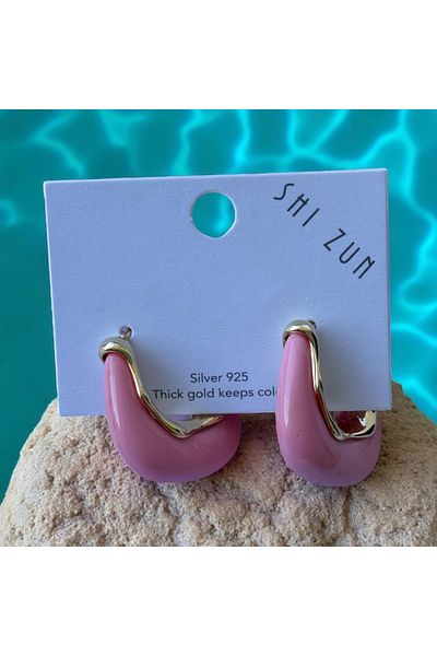 İNN JEWELLERY Steel Earrings Tarnish-Free Antiallergic Rose Gold (2 Years Importer Guaranteed)