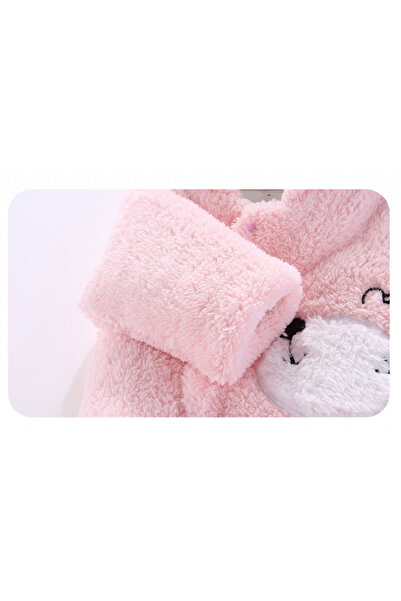 Superbaby Pink plush jumpsuit - Teddy bear