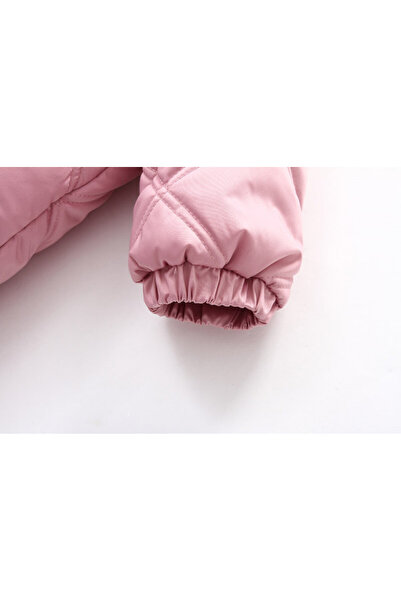 Superbaby Powder pink jumpsuit made of fleece - Teddy bear