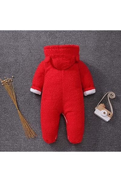 Superbaby Red plush jumpsuit - Teddy