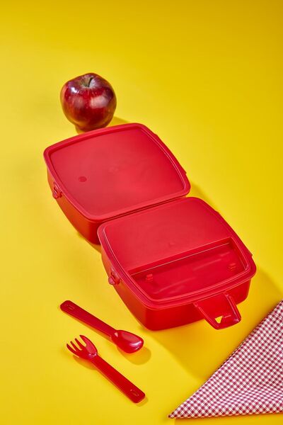A&A 4 Compartments 2 Tiers Lunch Box Car with Self Spoon