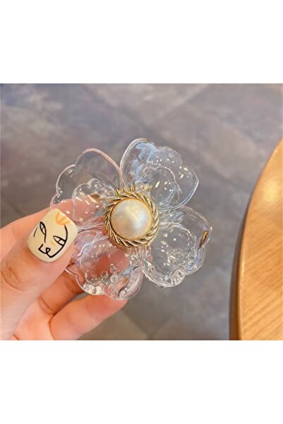 Monalisa Kadın Şeffaf Açelya Çiçeği Mandal Toka