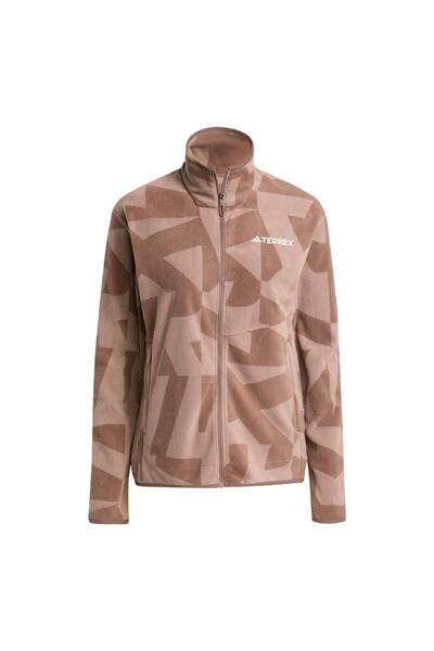 adidas Women's Brown Jacket W Mt Aop Fz Fl Jn0997