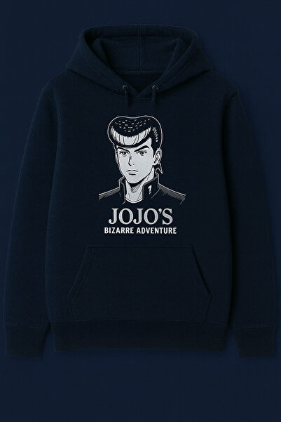 CLASSY.MODA „Hanorac oversize unisex din 3 fire imprimat - JoJo’s Bizarre Adv...