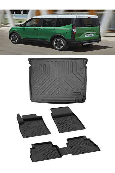 Sahler Ford Courier 2025 ve Sonrası 4.5D Paspas ve 3D Rizline Bagaj Havuzu Set