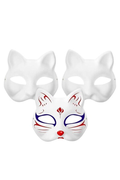 DOĞABEREN Boyanabilir Karton Kedi Maske