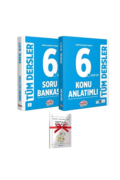 Editör Yayınevi 2026 Yeni Müfredat 6. SINIF VIP Tüm Dersler Konu Anlatımlı ve...