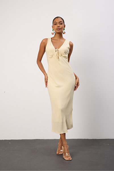 Lea – Buttercream Midi Elbise