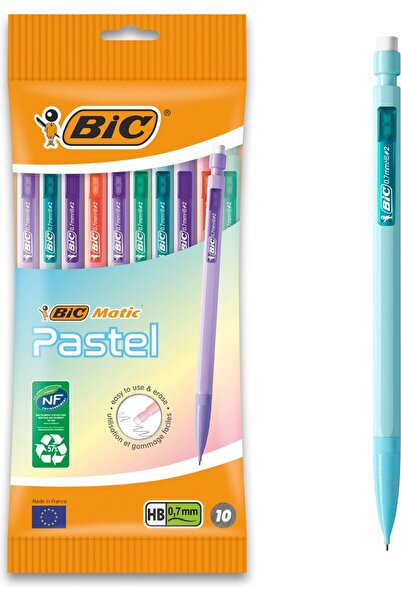 Bic Matic Pastel 0.7mm Mekanik Kurşun Kalem 10'lu Paket /